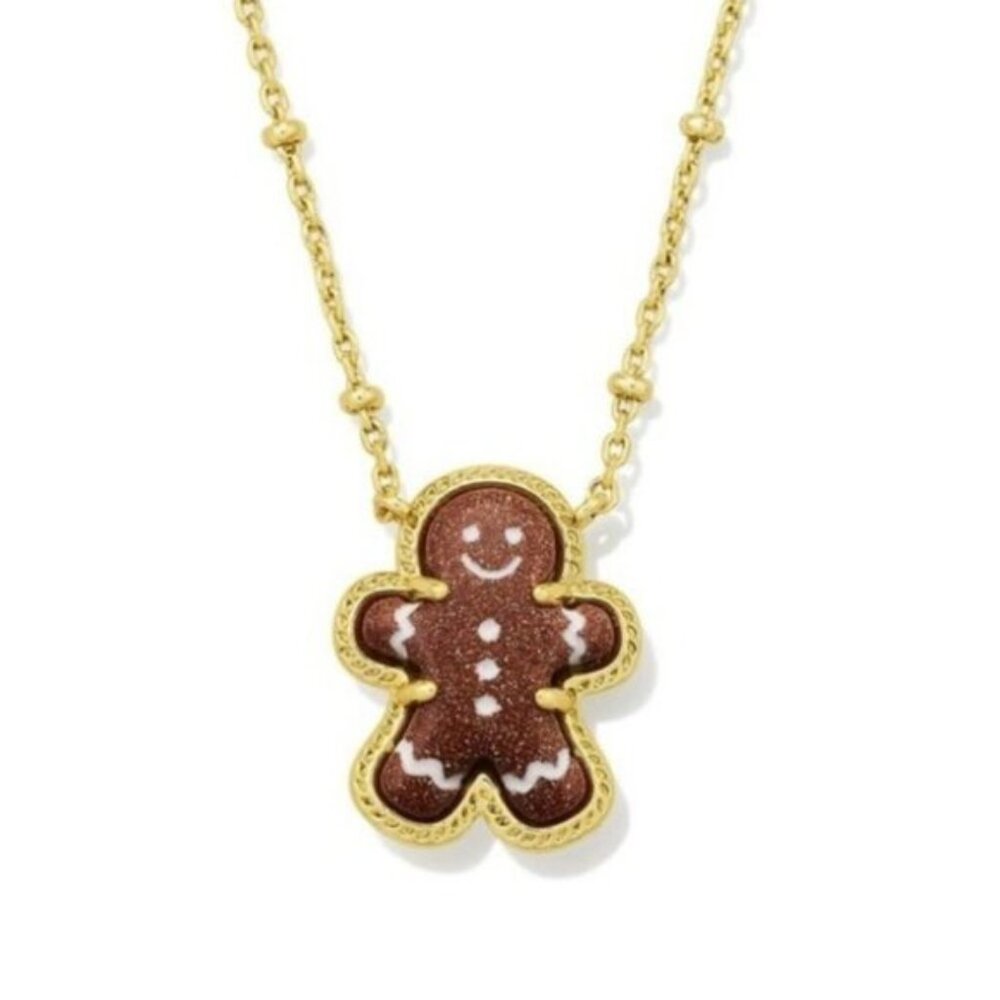 💎Kendra Scott Gingerbread Gold Short Pendant Necklace🎀